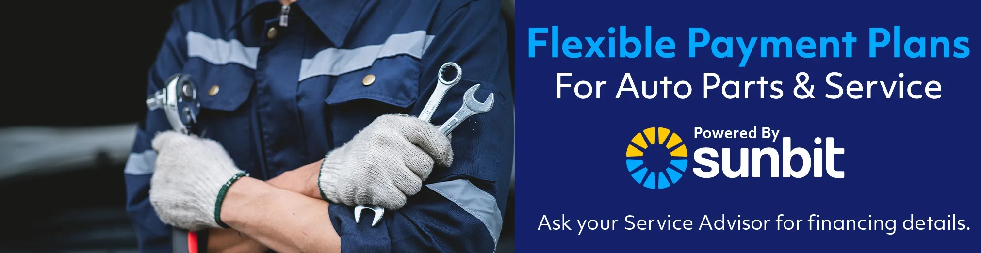 Sunbit service and financing banner.